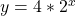 y=4*2^x